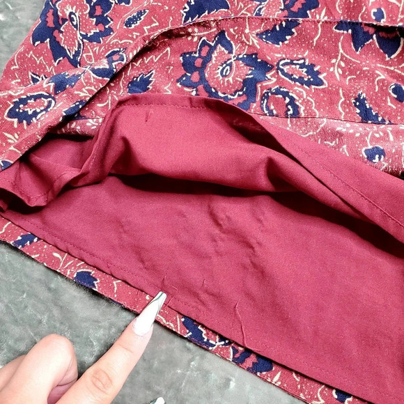 Madewell Silk Lace-Up Assam Floral Dress